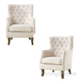 Chaise arrière à dos de draps à la crème